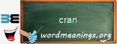 WordMeaning blackboard for cran